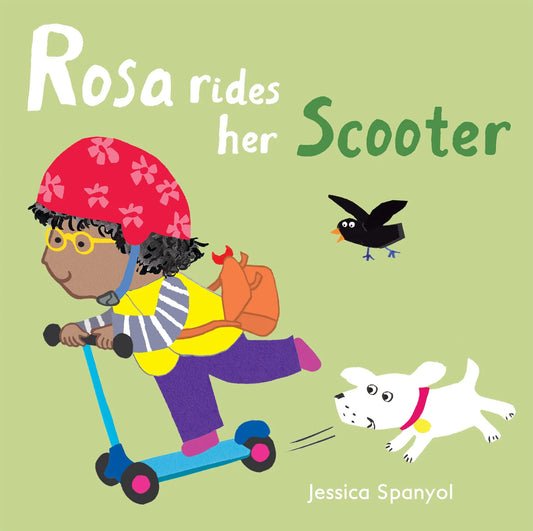 Rosa Riders Her Scooter