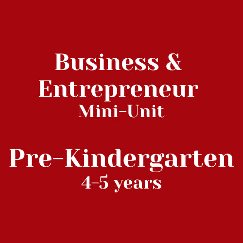 Business and Entrepeneur Bundle: Pre-Kindergarten (Goddard Mini Unit)