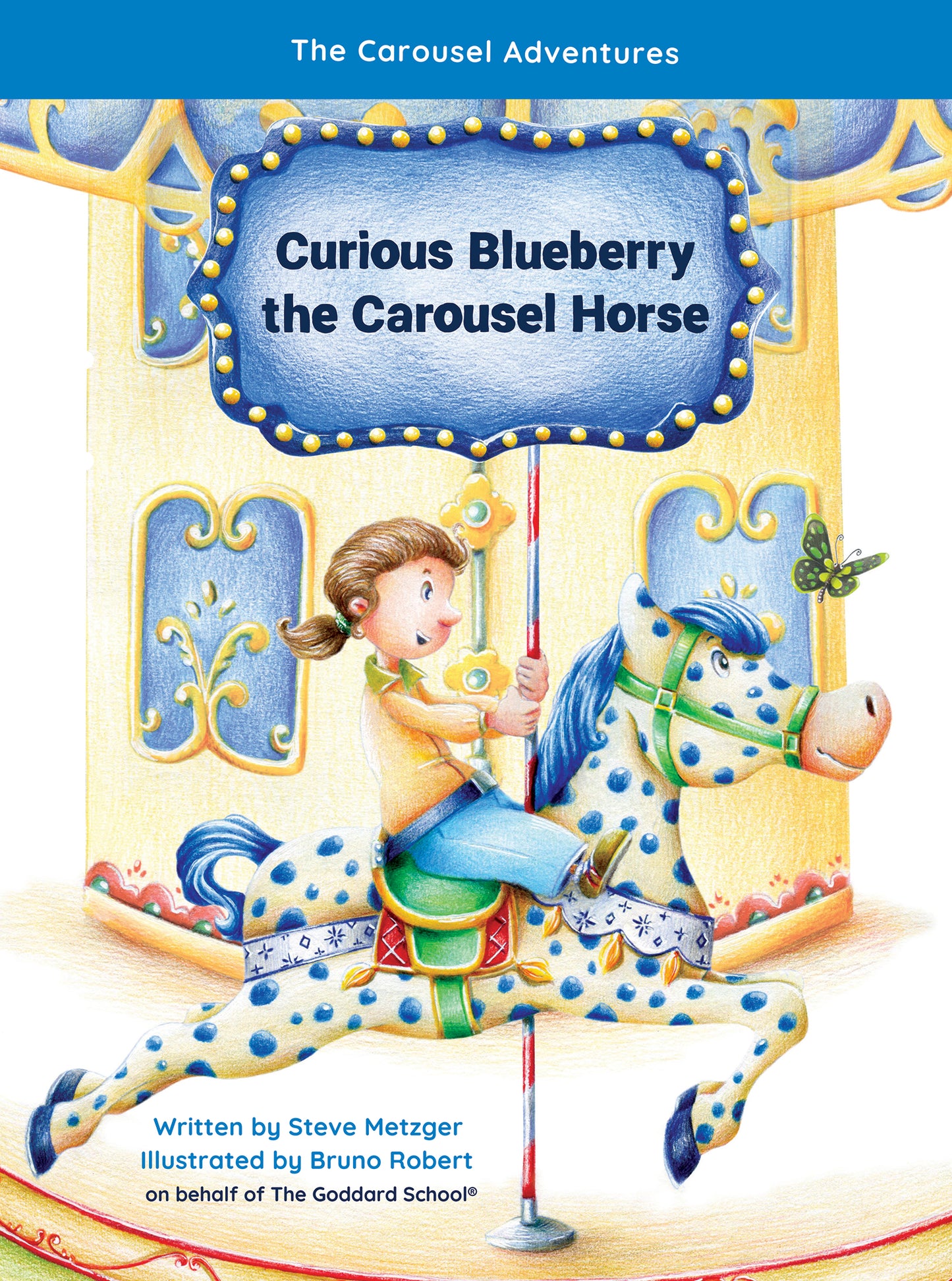 Curious Blueberry the Carousel Horse